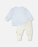 Organic Cotton Pant And Top Set Light Blue-1