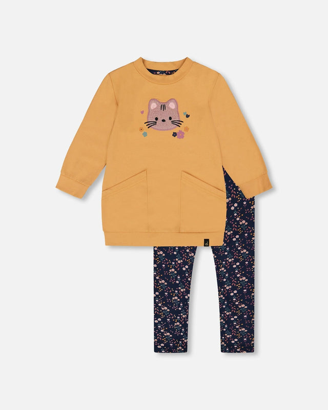 Tunic And Leggings Set Golden Brown-0