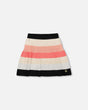 Striped Knit Skirt Beige Black And Pink-0