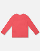 Organic Cotton T-Shirt Red With Mini Apples-2