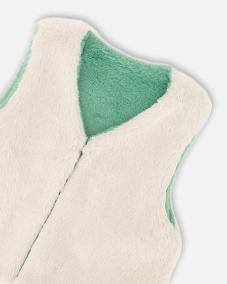 Deux par Deux Reversible Faux Fur Vest