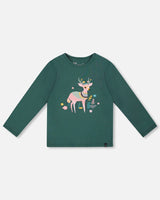 Organic Cotton Long Sleeve T-Shirt Dark Green-0