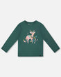 Organic Cotton Long Sleeve T-Shirt Dark Green-0