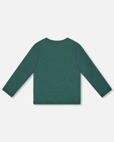 Organic Cotton Long Sleeve T-Shirt Dark Green-3