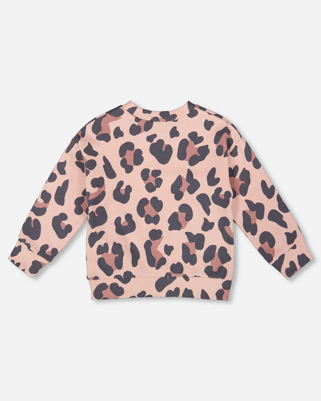 French Terry Sweatshirt Pink Leopard-2