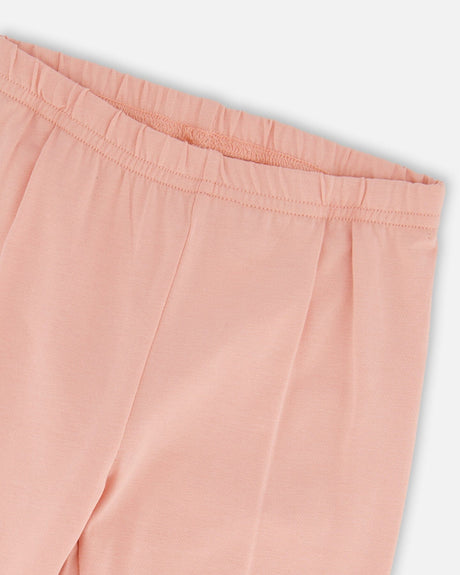 Organic Cotton Leggings Dusty Pink With Unicorn Print-3