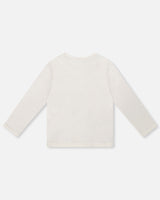 Organic Jersey T-Shirt Off-White With Teddy Bears-2