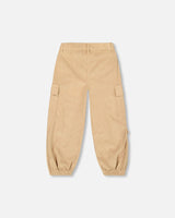 Parachute Corduroy Pants With Cargo Pockets Light Pecan Brown-3