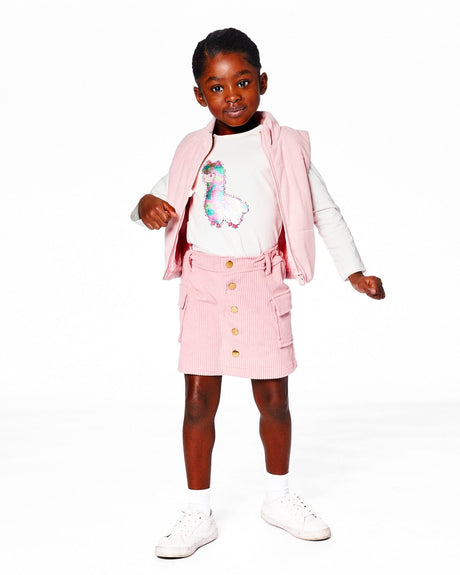 Organic Cotton T-Shirt Off White With Llama-2