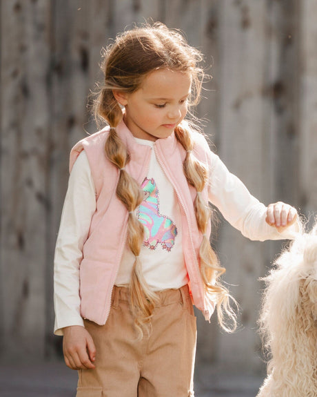 Organic Cotton T-Shirt Off White With Llama-1