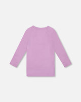 Super Soft Brushed Jersey Tunic Purple With Lama-2