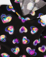 Fleece Hoodie Black And Multicolor-2