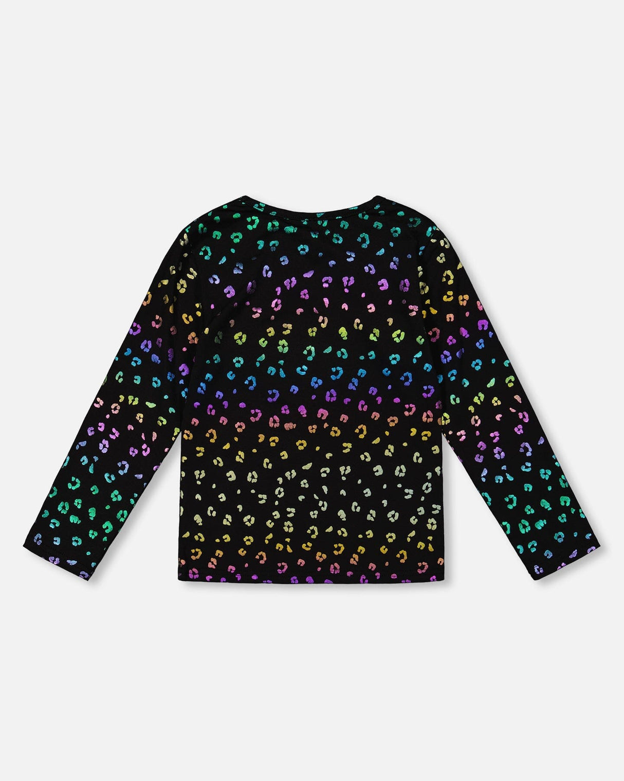 Stretch Jersey T-Shirt Multicolor Leopard Print-2