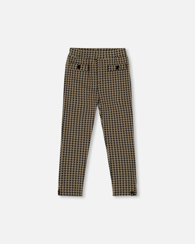 Jacquard Knit Pant With Welt Pocket-0