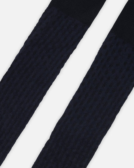 Knit Tights Navy Blue-2