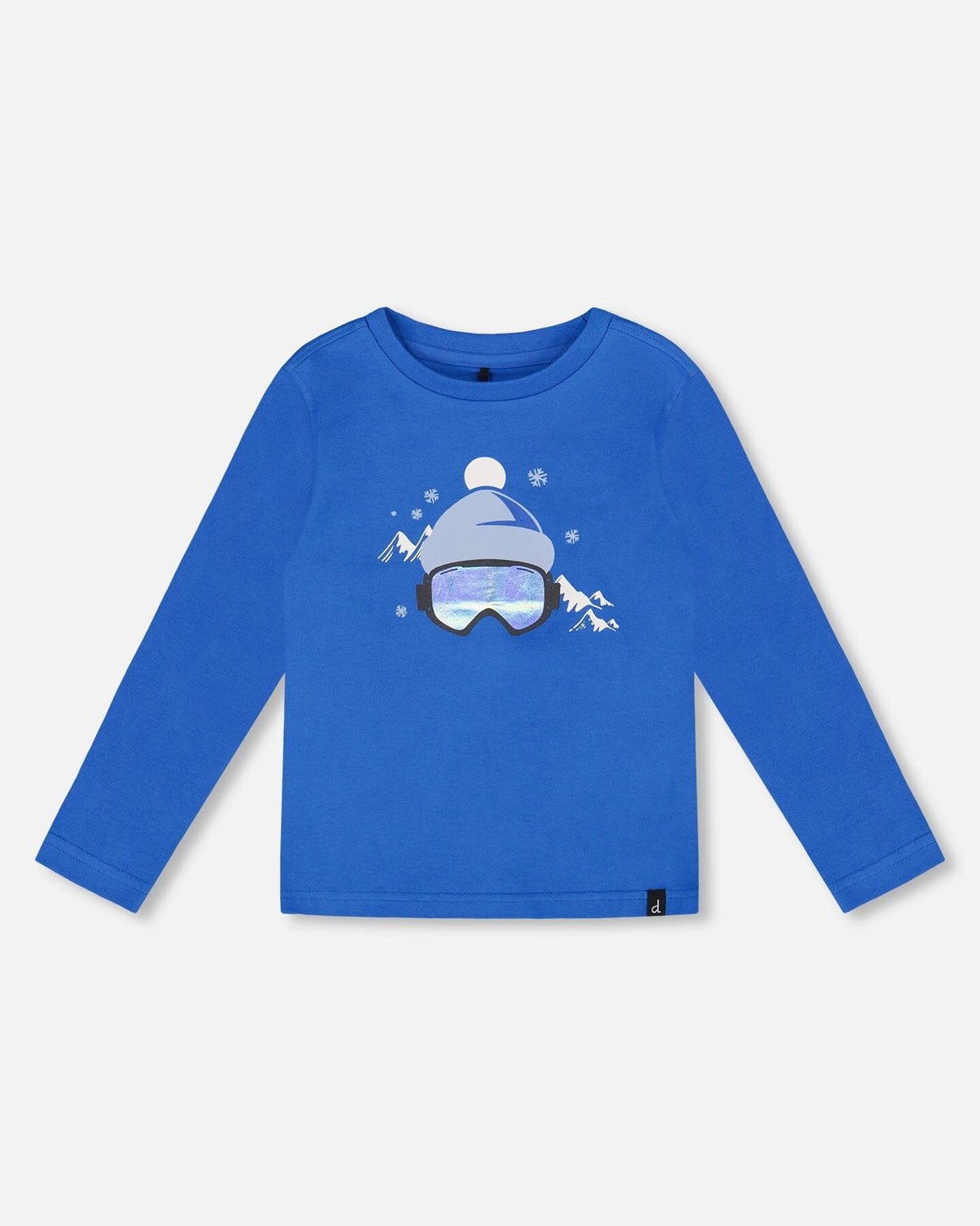 Long Sleeve Organic Cotton Jersey Tee Blue-0
