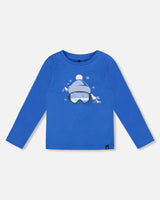 Long Sleeve Organic Cotton Jersey Tee Blue-0