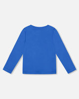 Long Sleeve Organic Cotton Jersey Tee Blue-2