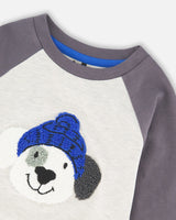 Raglan Sleeve Organic Cotton Jersey Tee Light Heather Gray-3