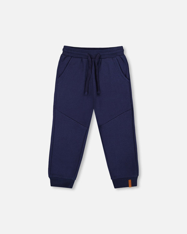 Fleece Sweatpants With Pockets Navy Blue-0
