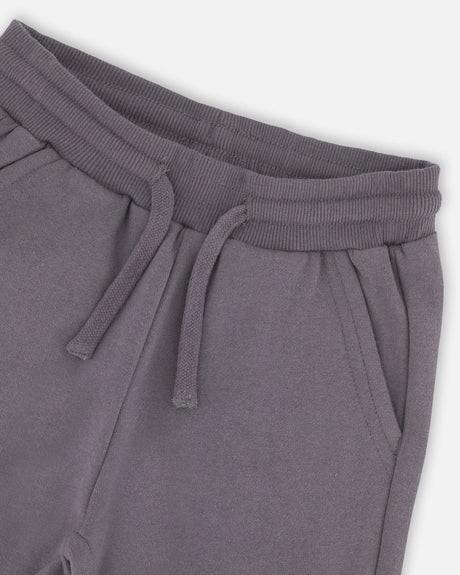 Fleece Sweatpants With Pockets Dark Gray-3
