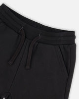 Fleece Sweatpants With Pockets Black-4