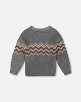 Knit Sweater Dark Heather Gray-2