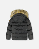 Puffy Winter Jacket Black-3