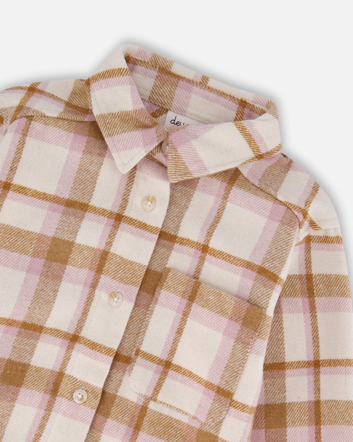Plaid Overshirt Off-White, Beige And Pink-3