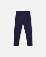Ribbed Leggings Navy Blue-1