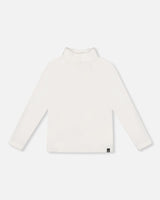 Super Soft Ribbed Mock Neck Top Off-White-0