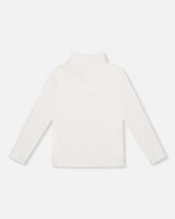 Super Soft Ribbed Mock Neck Top Off-White-2