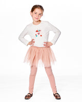 Leggings With Tulle Skirt Dusty Pink-1
