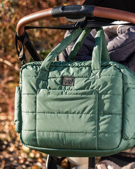 Diaper Bag With Changing Mat Dark Gray Green-1