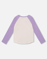 Jersey Raglan Sleeve Tee Lavender-2