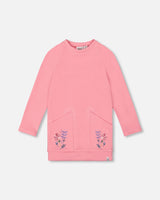 Tunic Tee With Embroidered Pockets Light Pink-0