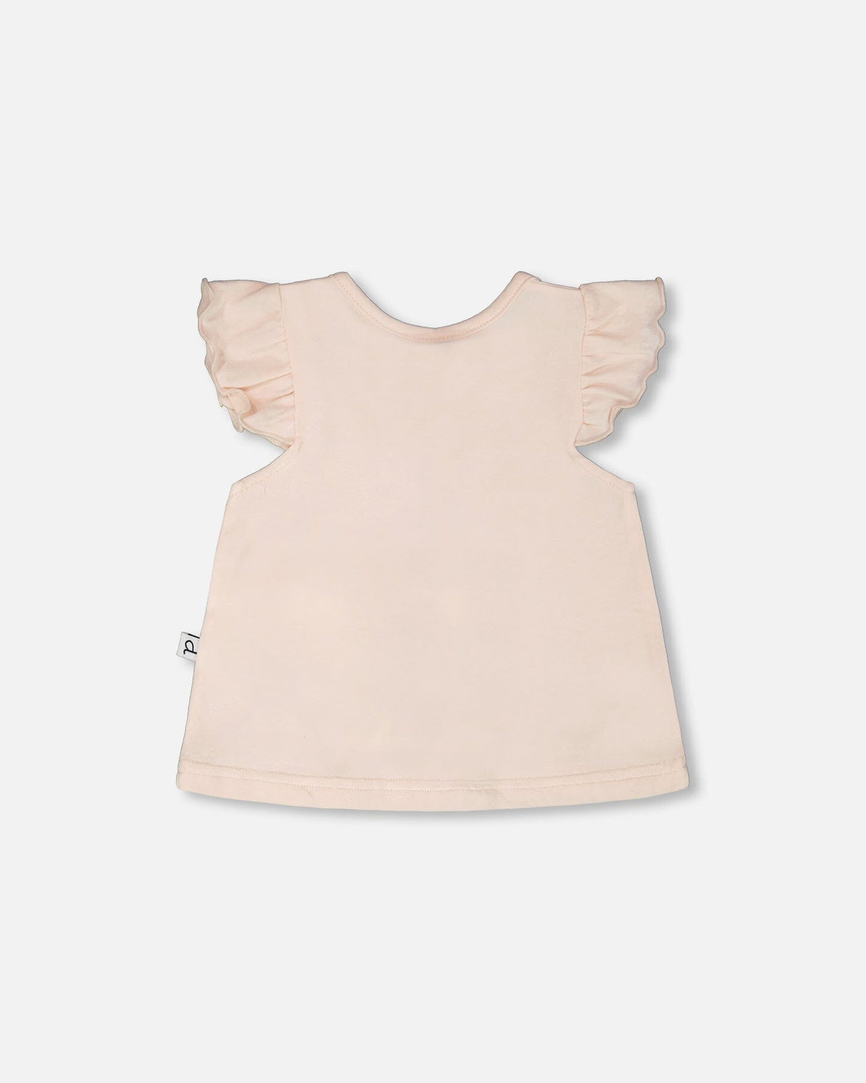 Organic Cotton Jersey Top And Short Set Peach And Peach Animal Print-1