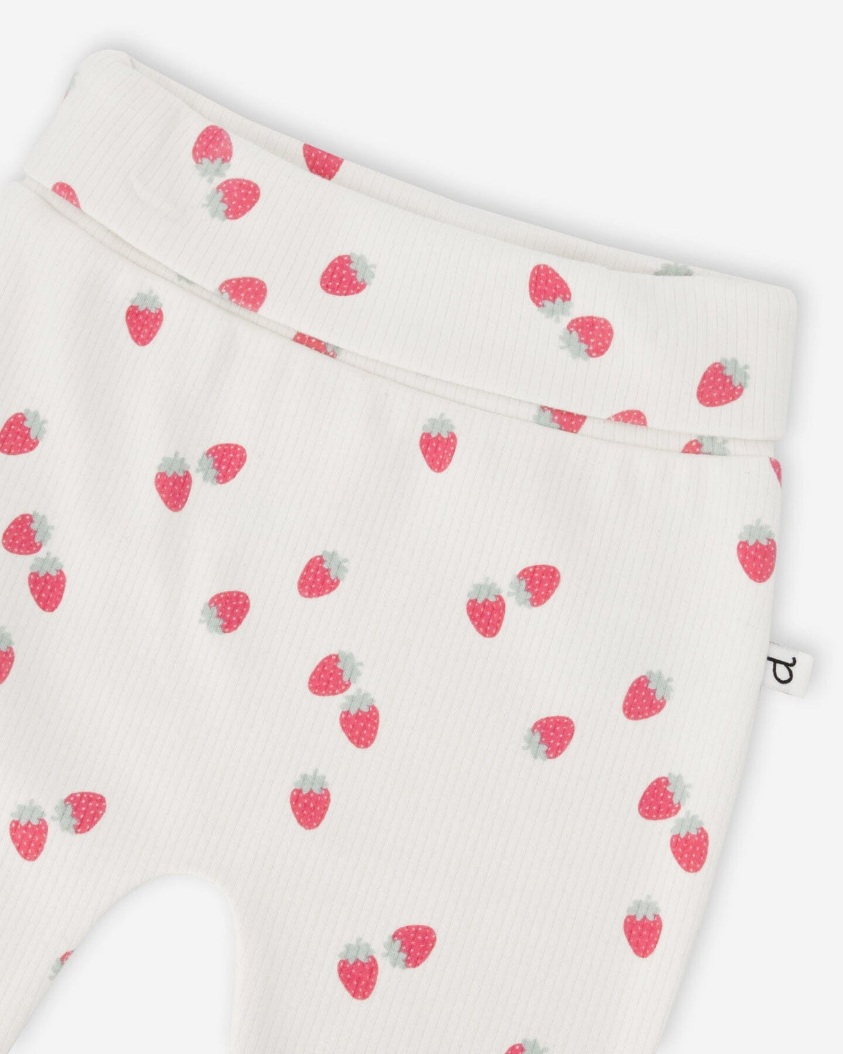 Cotton Jersey Evolutive Pants White Printed Strawberries-2