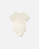 Evolutive Organic Cotton Jersey Onesie White-2