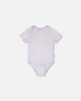 Evolutive Cotton Rib Jersey Onesie Lilac-1