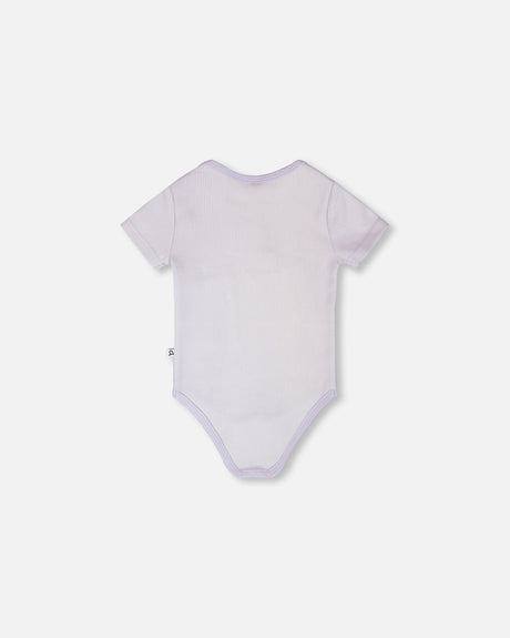 Evolutive Cotton Rib Jersey Onesie Lilac-2
