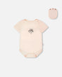 Evolutive Organic Cotton Jersey Onesie Peach-0