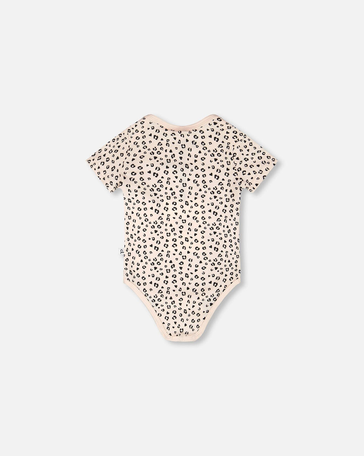 Evolutive Organic Cotton Jersey Onesie Peach Animal Print-2
