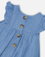 Light Blue Chambray Dress And Bloomer Set Light Blue-4