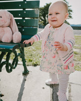 Cotton Muslin Tunic And Rib Jersey Leggings Set Pink Printed Berries And Lilac-2