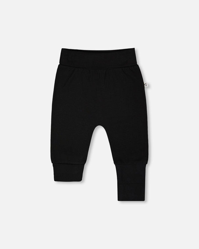 Organic Cotton Jersey Evolutive Pants Black-0