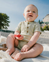 Cotton Rib Romper Sage Green-1