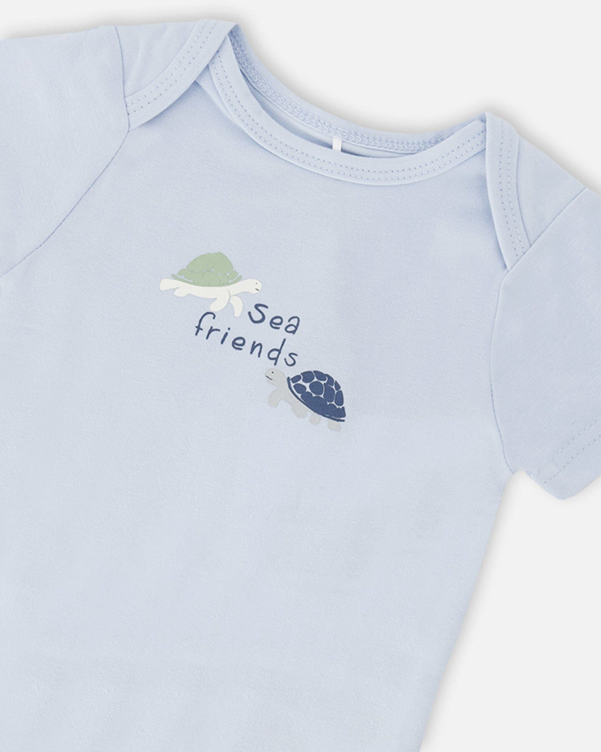 Evolutive Organic Cotton Jersey Onesie Sky Blue-3