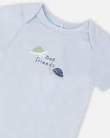 Evolutive Organic Cotton Jersey Onesie Sky Blue-3