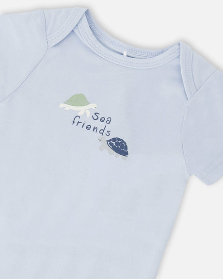 Evolutive Organic Cotton Jersey Onesie Sky Blue-3